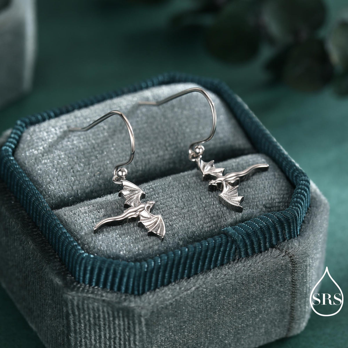 Flying Dragon Drop Hook Earrings in Sterling Silver, Silver, Gold or Rose Gold Finish, Sterling Silver Delicate Dragon Dangle Earrings