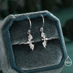 Flying Dragon Drop Hook Earrings in Sterling Silver, Silver, Gold or Rose Gold Finish, Sterling Silver Delicate Dragon Dangle Earrings