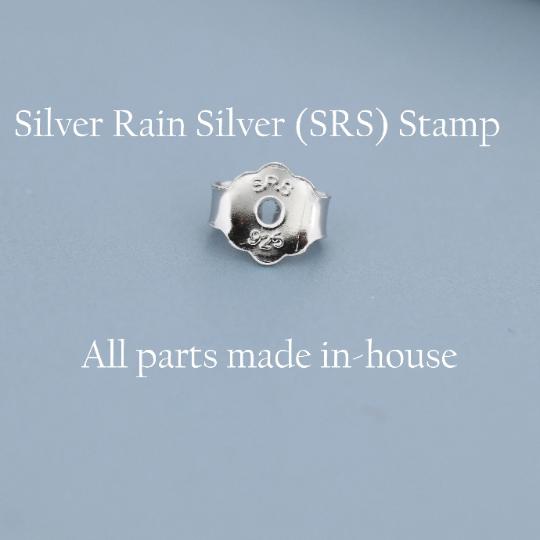 Dragon Stud Earrings in Sterling Silver