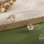 Thistle Flower Stud Earrings in Sterling Silver - Available in Four Finishes - Scottish Flower Blossom Stud Earrings