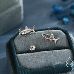 Tuna Fish Stud Earrings in Sterling Silver, Silver, Gold or Rose Gold Finish, Cute Tuna Earrings, Ocean Inspired Animal Jewellery