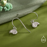 Sterling Silver Ammonite Shell Dangle Earrings – Polished Nautilus-Inspired Design - Silver, Gold or Rose Gold Finish