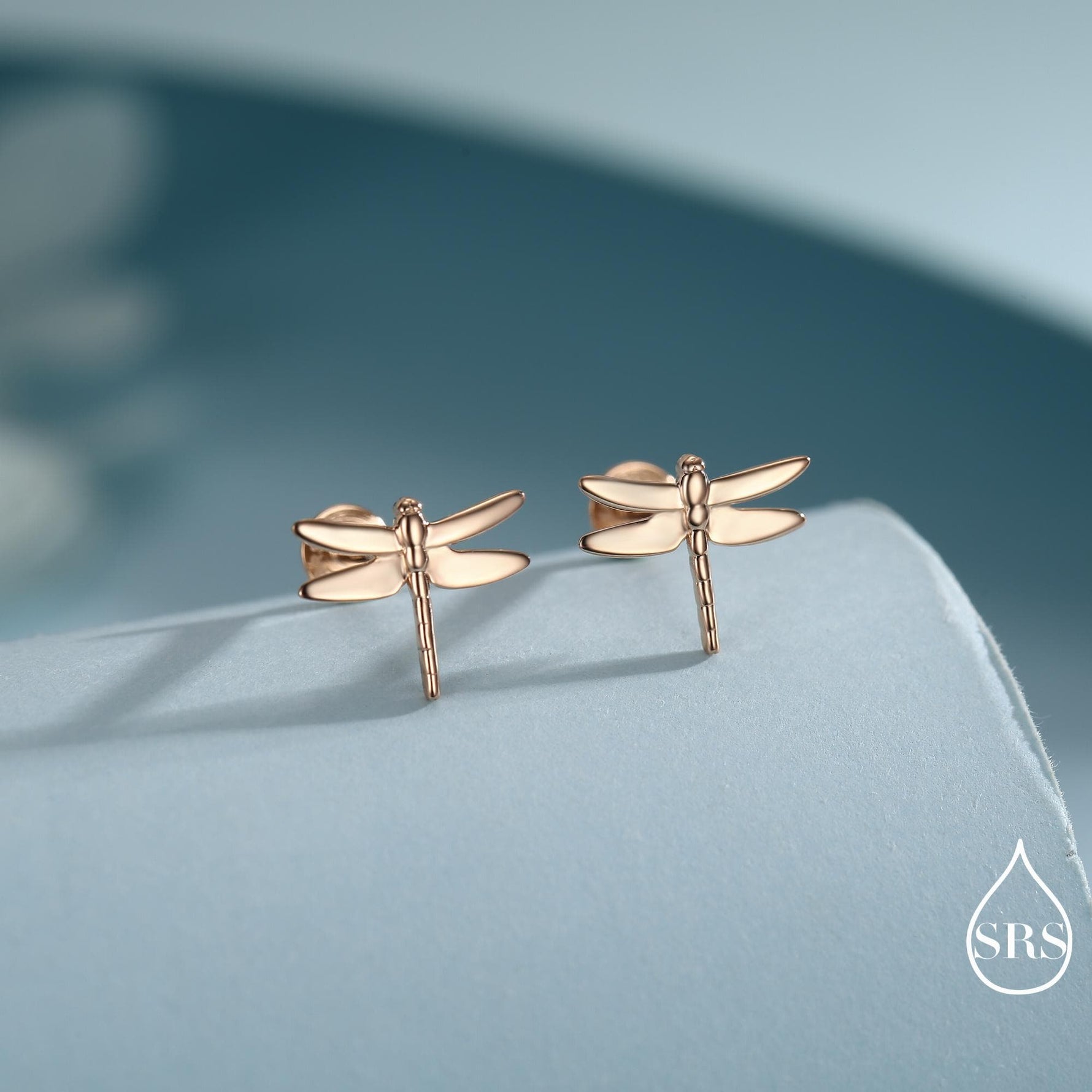 Internally Threaded Dragonfly Flat Back/ Screw Back / Stud Earrings in Sterling Silver, Cute Fun Quirky Animal Jewellery, Nature Inspired