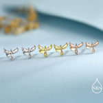 Phoenix 16G Internally Threaded Flat Back Earrings in Sterling Silver