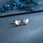 Sterling Silver CZ Heart Stud Earrings, Available in 4 Colour, Silver or Gold, CZ Heart Earrings, Dainty Heart Earrings