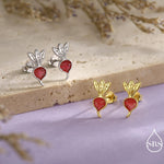 Enamel Radish Stud Earrings