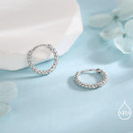 Sterling Silver Minimalist 8mm or 10mm Braided Huggie Hoops, Minimal Silver Twist Hoops, Intertwining Hoop Earrings, Dainty Hoops Earrings