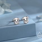 Schnauzer Dog Stud Earrings in Sterling Silver, Dog Earrings, Animal Earrings, Pet Lover