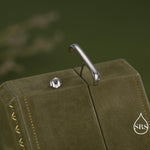 Minimalist Earlobe Cuff Earring in Sterling Silver, Simple Suspender Earring, Lobe Cuff, Silver or Gold