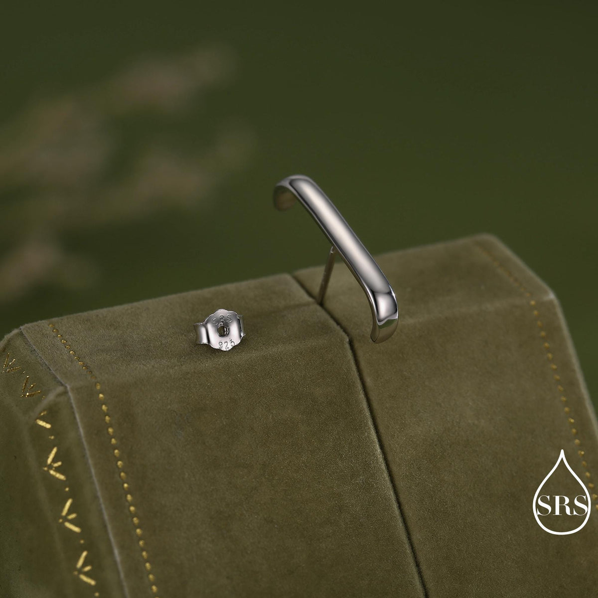Minimalist Earlobe Cuff Earring in Sterling Silver, Simple Suspender Earring, Lobe Cuff, Silver or Gold