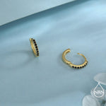 Onyx Black CZ Crystal Huggie Hoops in Sterling Silver, Silver or Gold, 6mm, 7mm and 8mm Minimalist Hoop Earrings