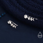 Moon Phase Crawler Earrings in Sterling Silver, Silver or Gold, Moon and Star Earrings, Ear Climbers, Celestial Earrings