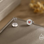 Sterling Silver Biscuit Stud Earrings – Food Design, Minimalist Fun and Quirky Jewellery