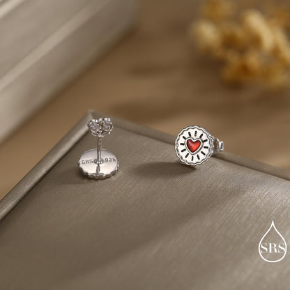 Sterling Silver Biscuit Stud Earrings – Food Design, Minimalist Fun and Quirky Jewellery