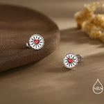 Sterling Silver Biscuit Stud Earrings – Food Design, Minimalist Fun and Quirky Jewellery