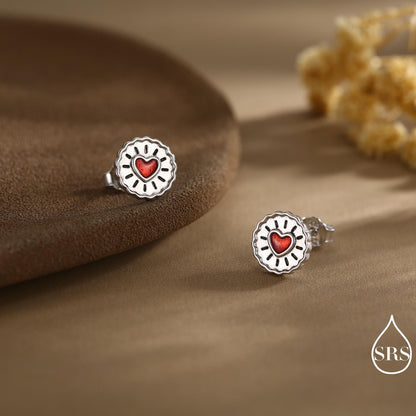 Sterling Silver Biscuit Stud Earrings – Food Design, Minimalist Fun and Quirky Jewellery