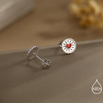 Sterling Silver Biscuit Stud Earrings – Food Design, Minimalist Fun and Quirky Jewellery