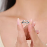 Skeleton Hands Heart Sterling Silver Ring – Gothic Love Collection - Adjustable Size
