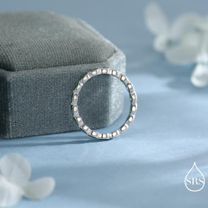 Emerald Marquise CZ Infinity Ring in Sterling Silver, Silver or Gold, Skinny Marquise Ring US 5 - 8