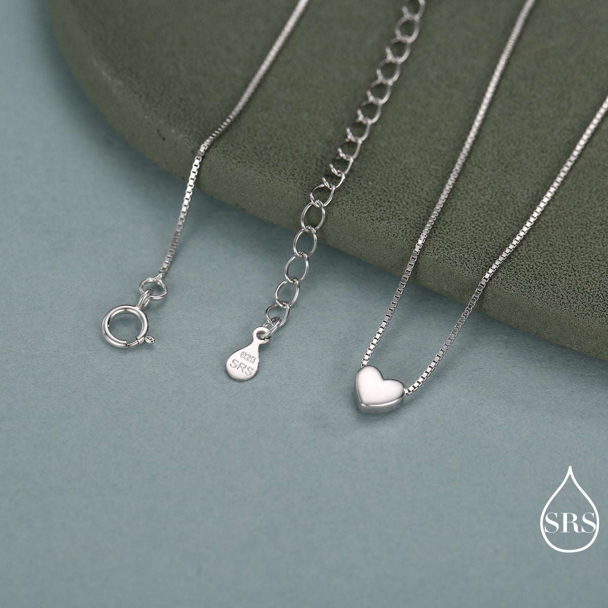 Minimalist Heart Pendant Necklace in Sterling Silver, Gold and Rose Gold. Tiny Heart Necklace, Sweet and Cute