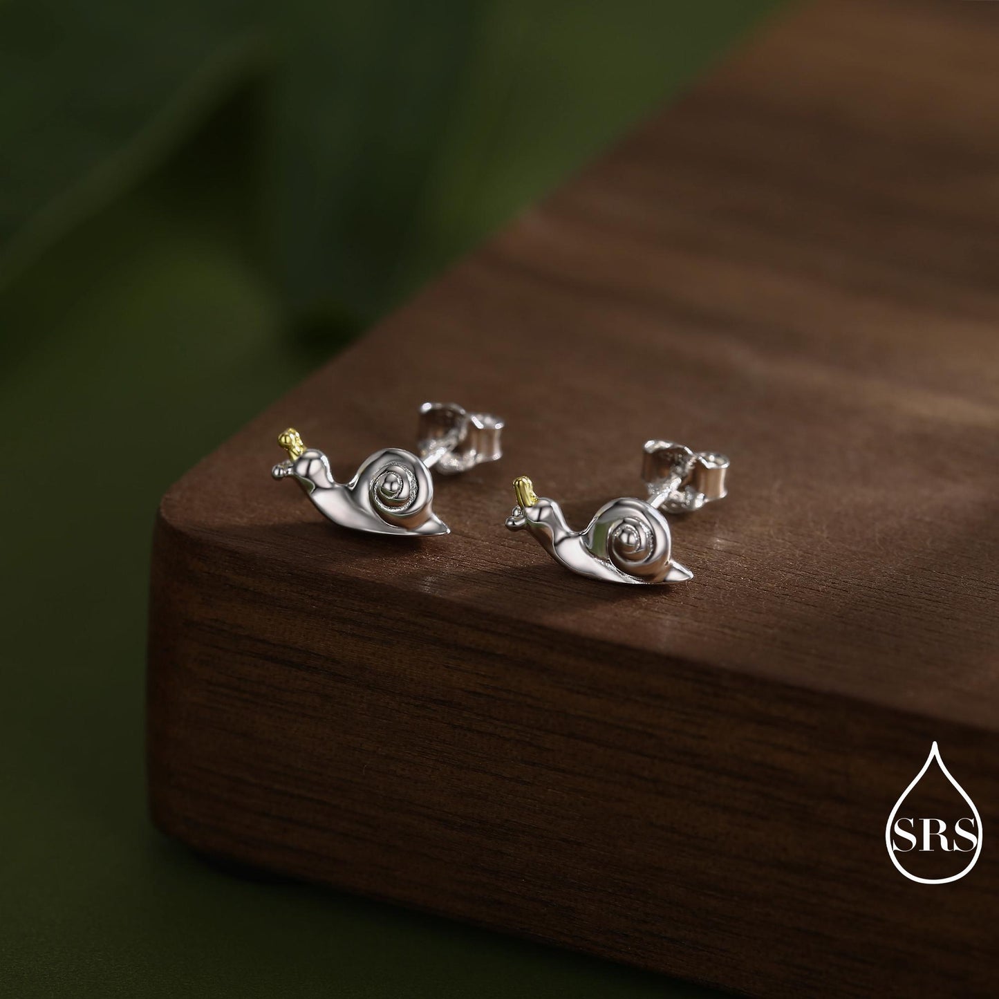 Snail Stud Earrings in Sterling Silver, Cute Snail Earrings, Silver Animal Earrings, Nature Inspired Jewellery