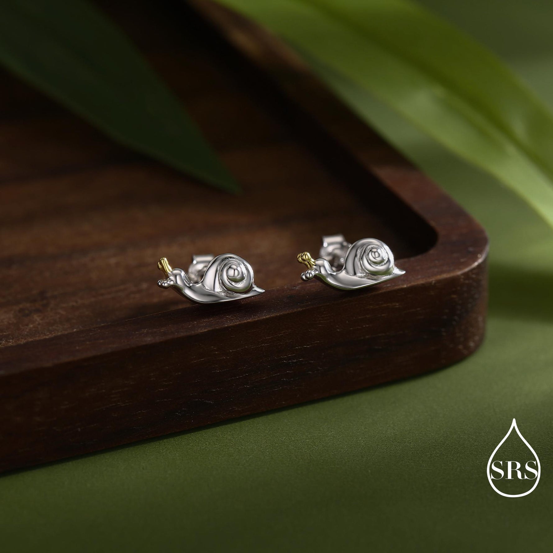 Snail Stud Earrings in Sterling Silver, Cute Snail Earrings, Silver Animal Earrings, Nature Inspired Jewellery