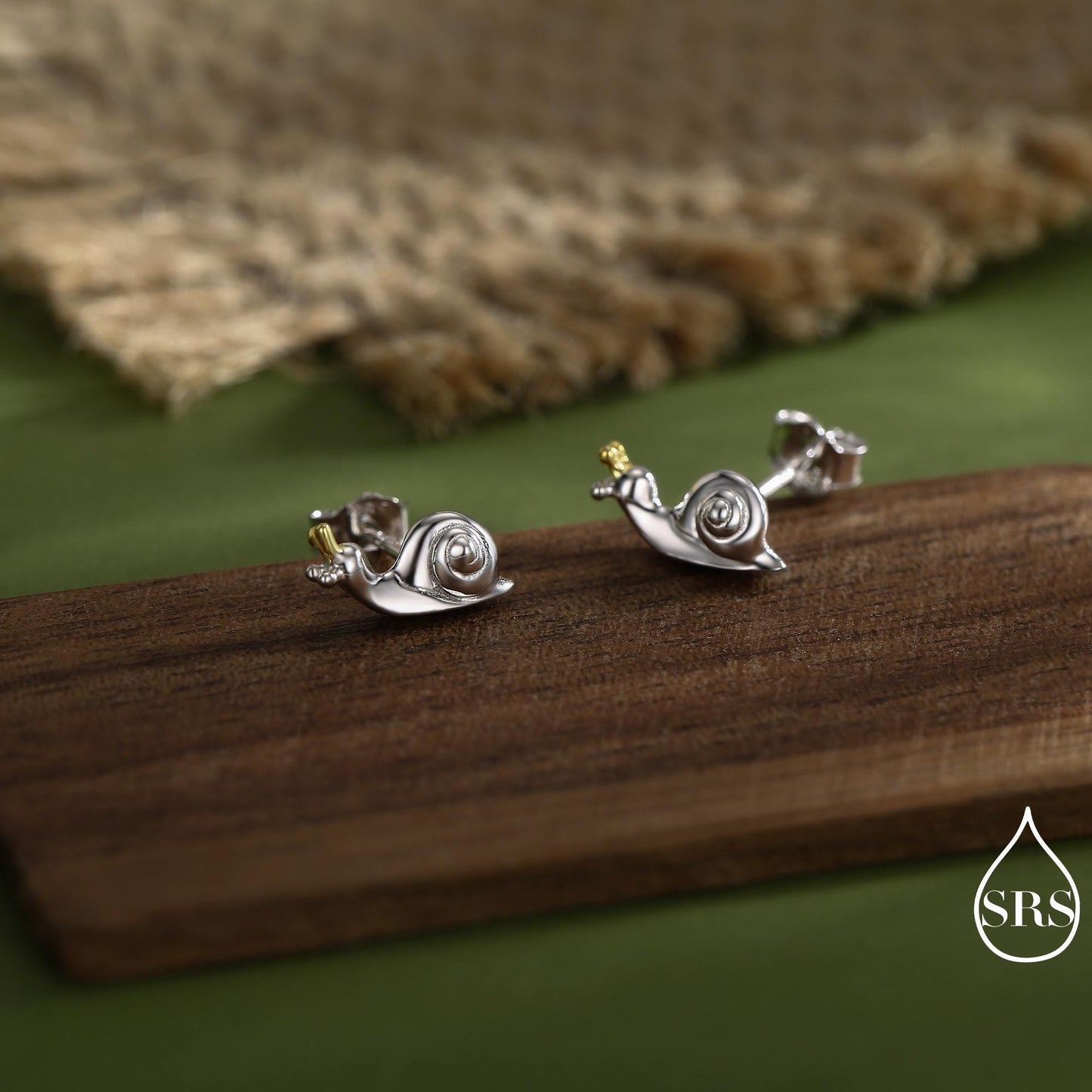 Snail Stud Earrings in Sterling Silver, Cute Snail Earrings, Silver Animal Earrings, Nature Inspired Jewellery