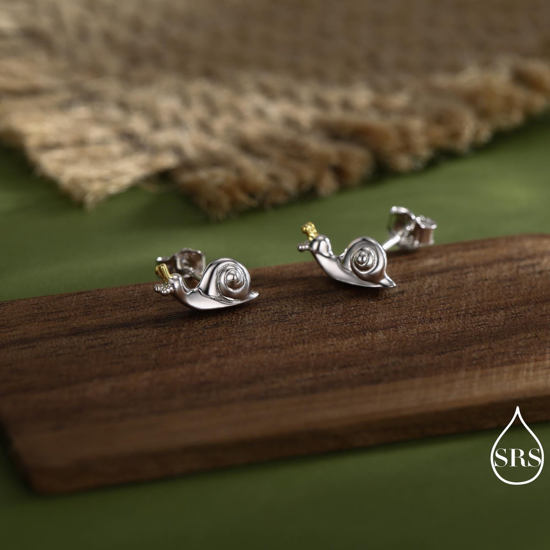 Snail Stud Earrings in Sterling Silver, Cute Snail Earrings, Silver Animal Earrings, Nature Inspired Jewellery