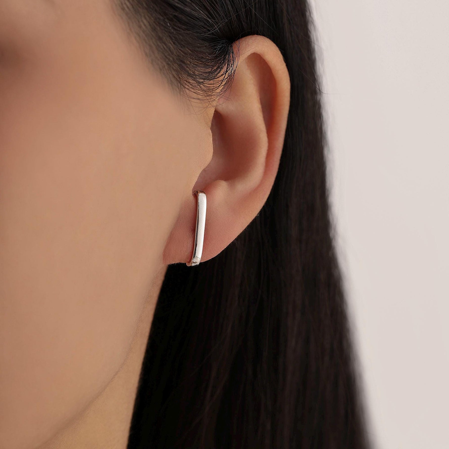 Minimalist Earlobe Cuff Earring in Sterling Silver, Simple Suspender Earring, Lobe Cuff, Silver or Gold