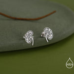 Anatomical Kidney Stud Earrings in Sterling Silver, Silver or Gold or Rose Gold, Science Jewellery, Science Earrings, Biology Jewellery