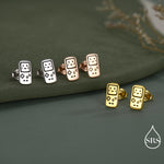 Retro Game Console Stud Earrings in Sterling Silver, 90s Nostalgic Jewellery, Silver, Gold or Rose Gold Finish