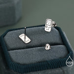 Retro Game Console Stud Earrings in Sterling Silver, 90s Nostalgic Jewellery, Silver, Gold or Rose Gold Finish