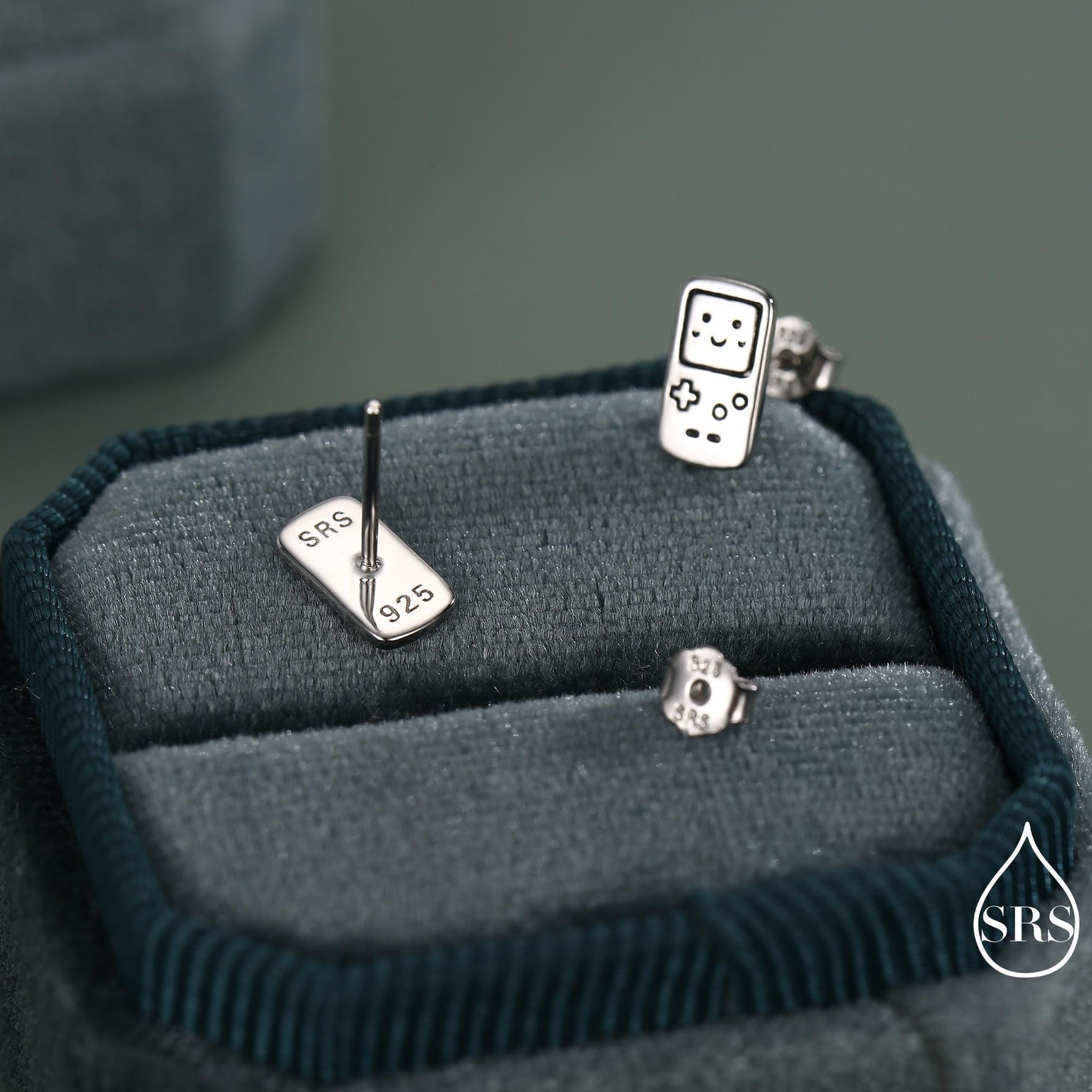 Retro Game Console Stud Earrings in Sterling Silver, 90s Nostalgic Jewellery, Silver, Gold or Rose Gold Finish