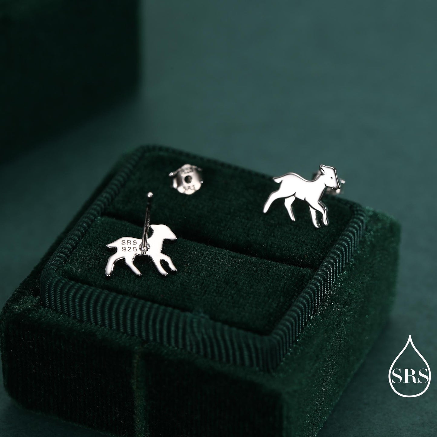 Baby Lamb stud earrings in Sterling Silver, Sheep Earrings, also in Gold or Rose Gold Finish, Nature Inspired, Pet Lover