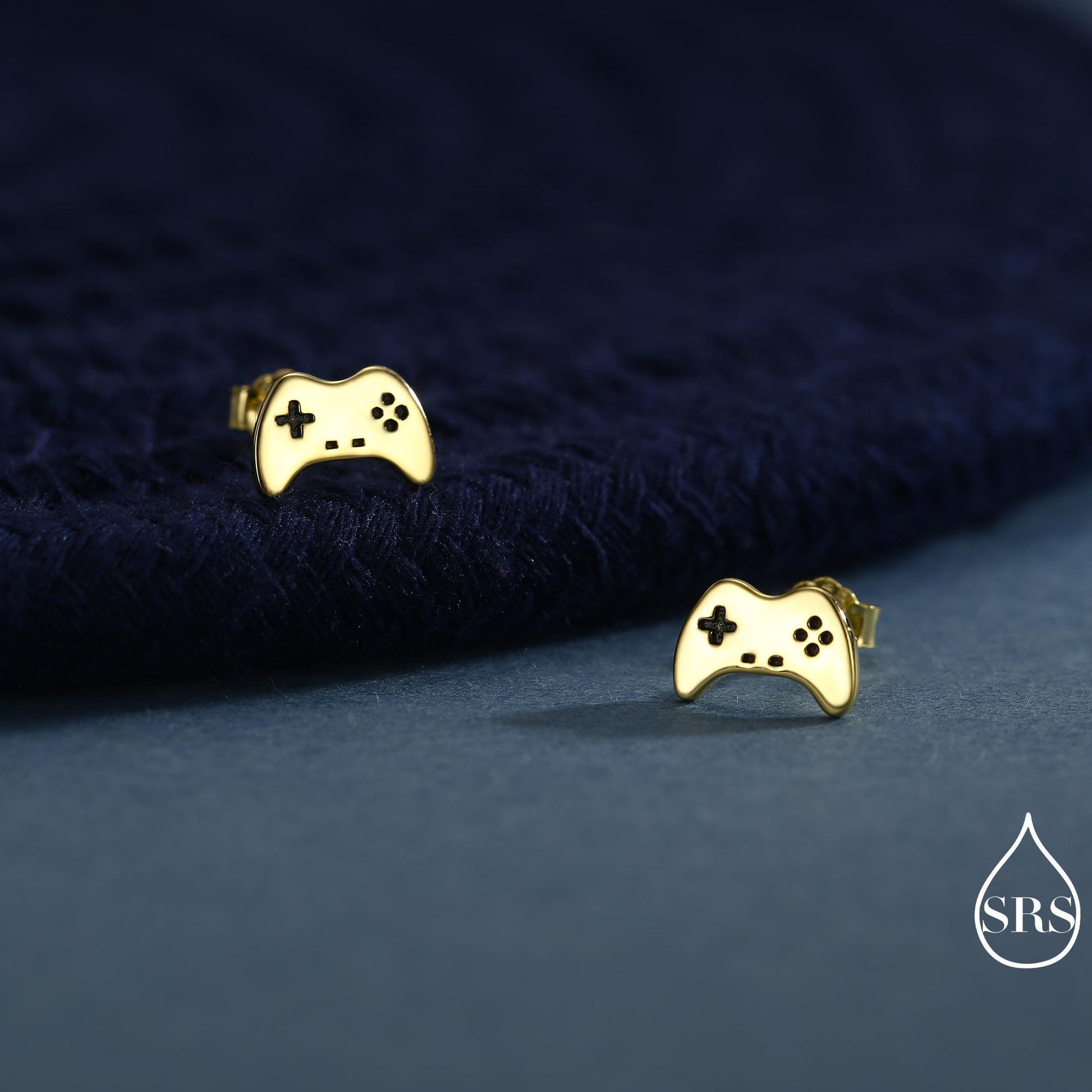 Game Console Stud Earrings in Sterling Silver, Silver or Gold, Gamer Earrings, Gamer Gift, Gaming Console Earrings