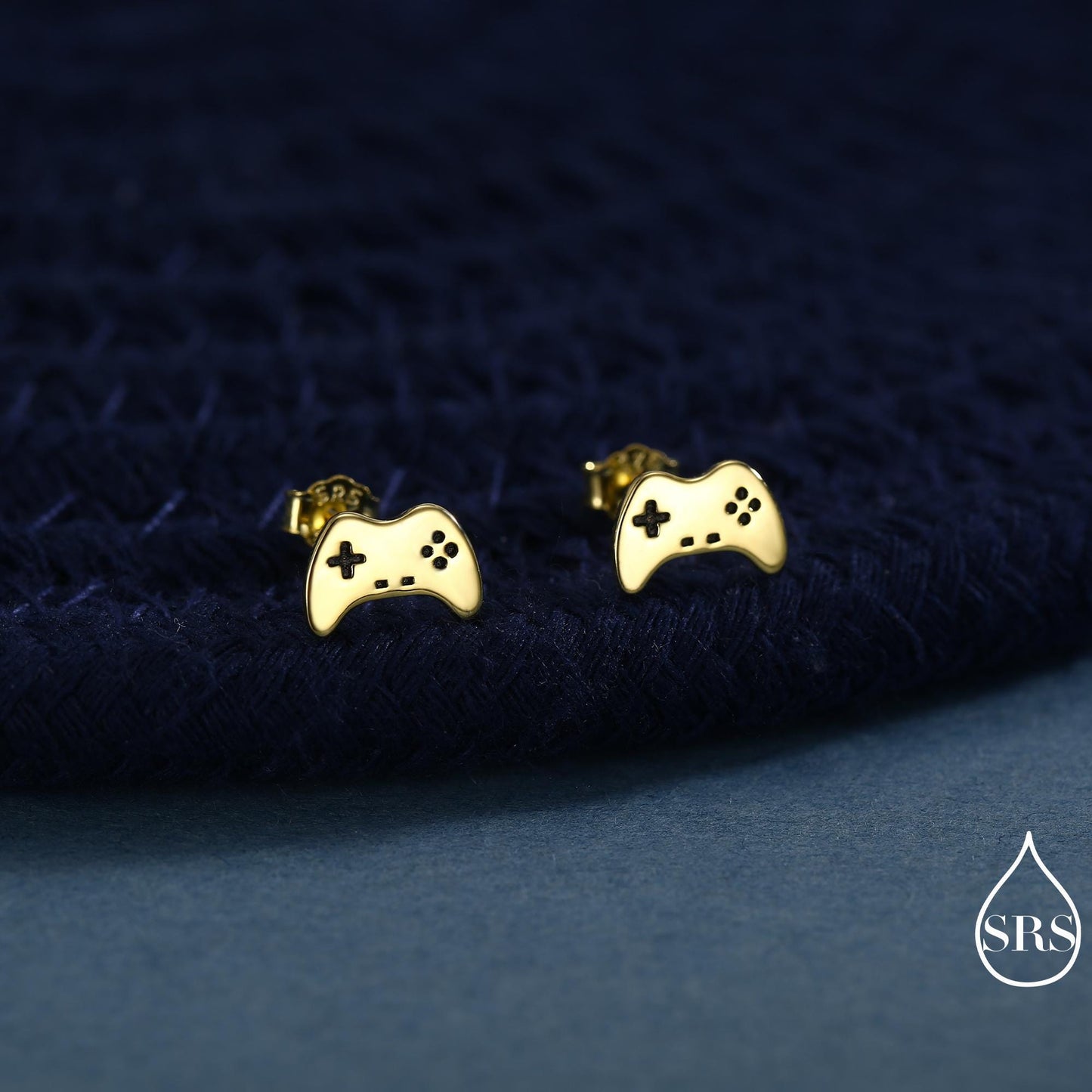Game Console Stud Earrings in Sterling Silver, Silver or Gold, Gamer Earrings, Gamer Gift, Gaming Console Earrings