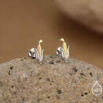 Sterling Silver Sweetcorn Stud Earrings – Cute Food Mini Studs