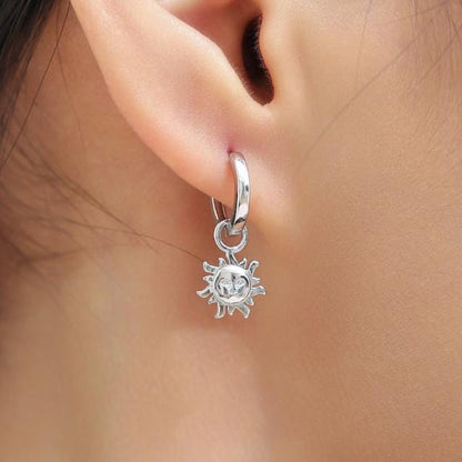 Celestial Theme Charms for Huggie Hoops in Sterling Silver, Moon and Sun Charms, Starburst Charms, Silver or Gold or Rose Gold