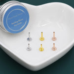 Sterling Silver 16G Internally Threaded Flat Backs, 6mm or 8mm, Compatible with Silver Rain Silver Flat Back Earrings