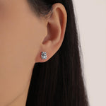 Owl Stud Earrings in Sterling Silver, Oxidised Silver Finish, Silver Animal Earrings, Nature Inspired Jewellery