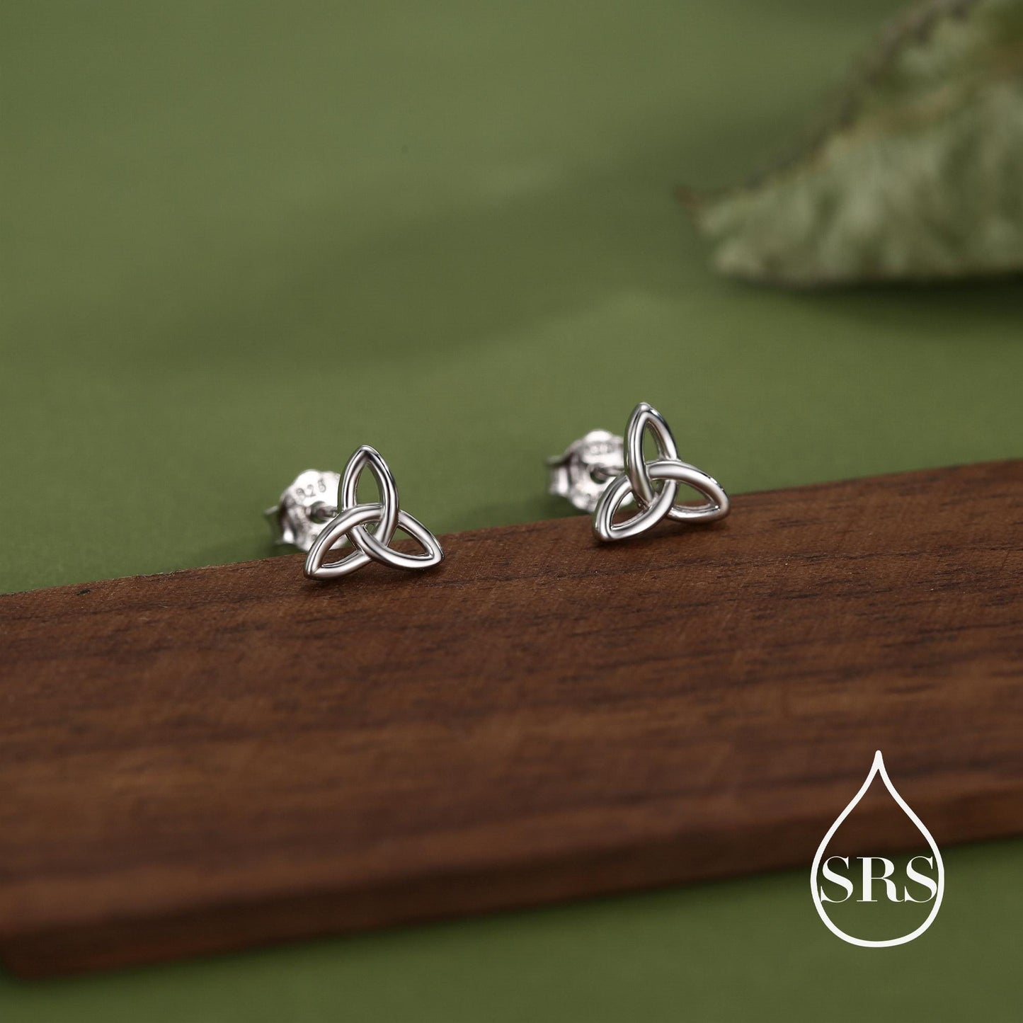 Sterling Silver Small Trinity Knot Stud Earrings, Celtic Irish Trinity Infinity Jewellery