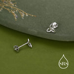 Sterling Silver Small Trinity Knot Stud Earrings, Celtic Irish Trinity Infinity Jewellery