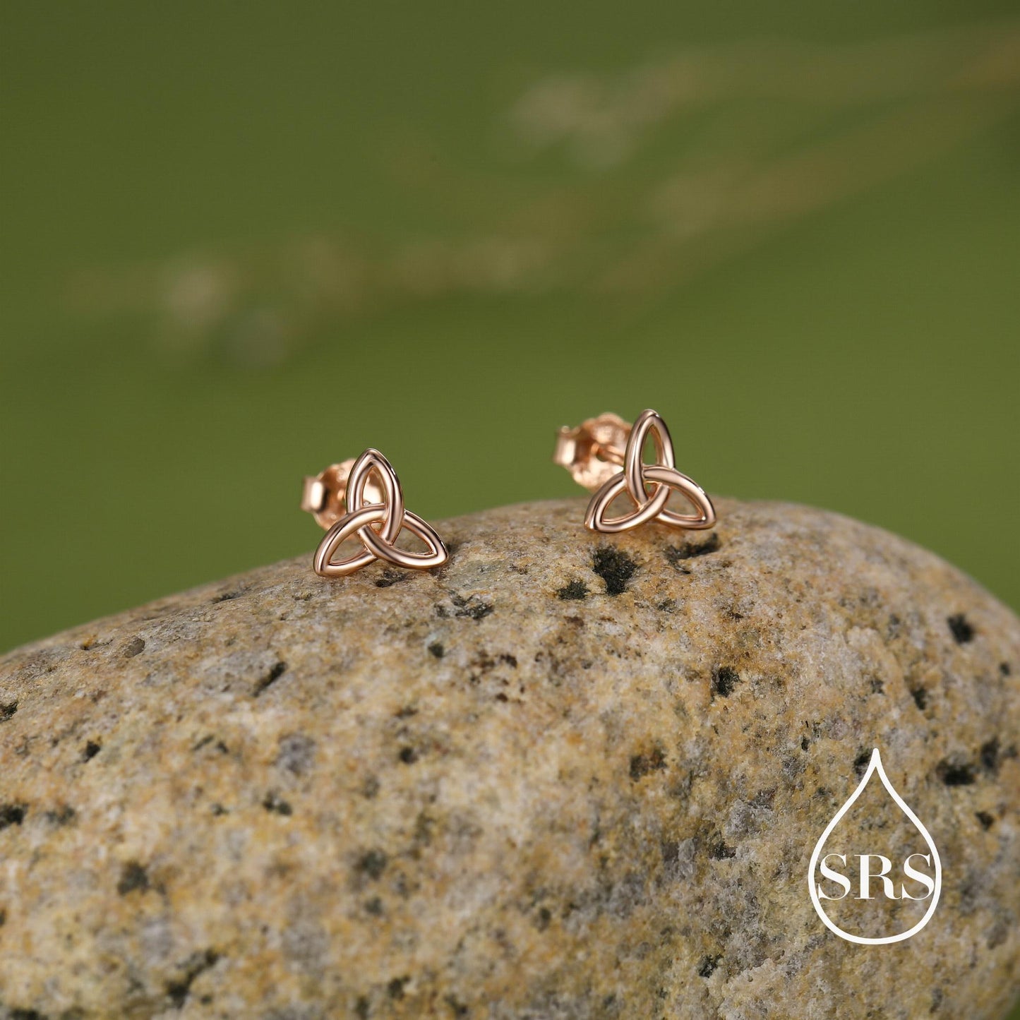 Sterling Silver Small Trinity Knot Stud Earrings, Celtic Irish Trinity Infinity Jewellery
