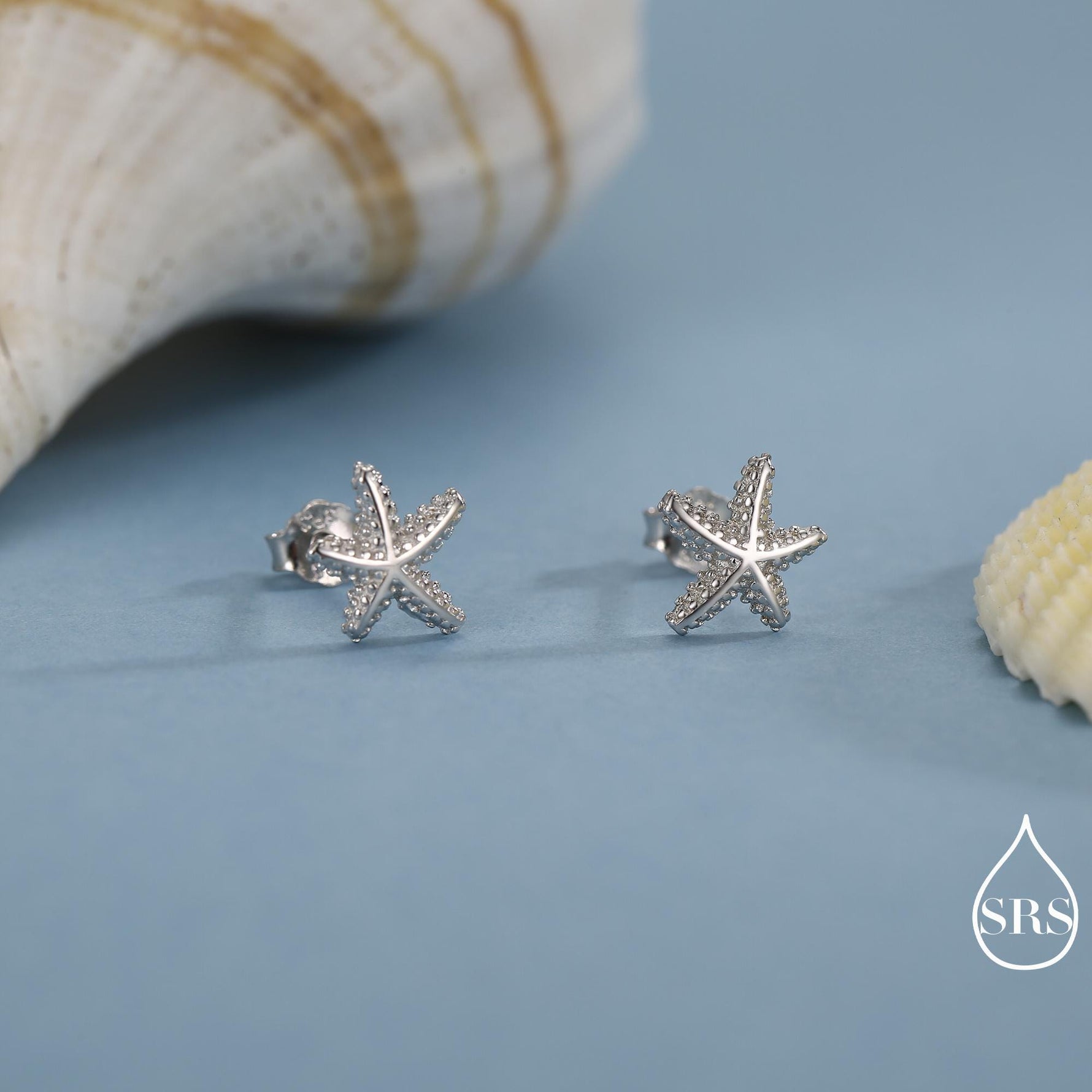 Little Star Fish Stud Earrings in Sterling Silver, Cute Sea Star Stud, Starfish Earrings, Nature Inspired Design