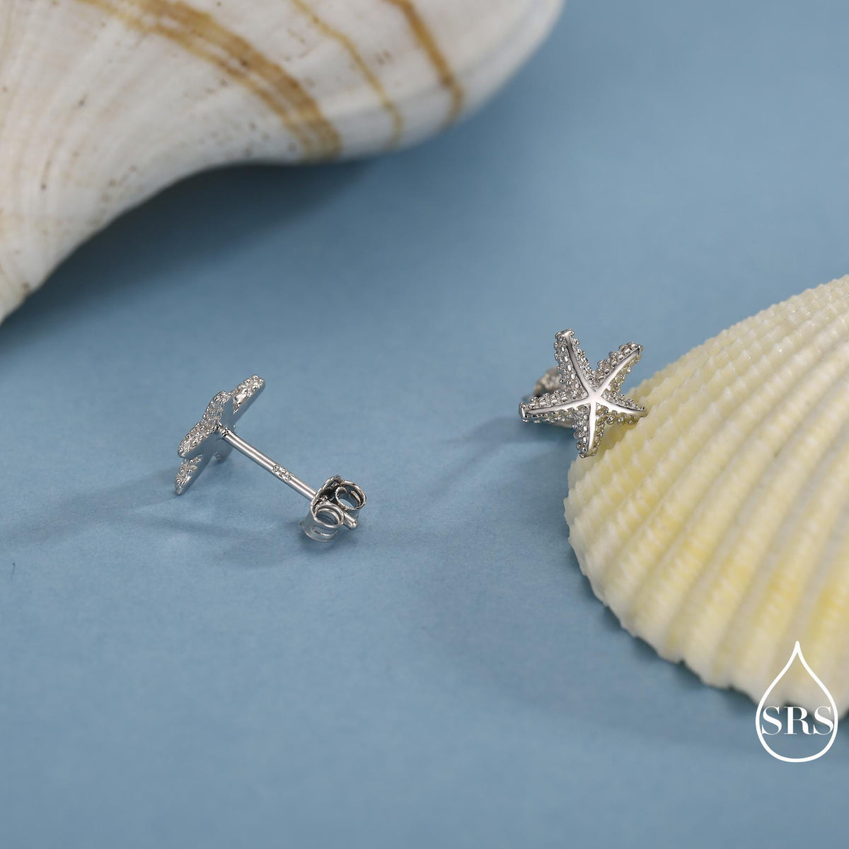 Little Star Fish Stud Earrings in Sterling Silver, Cute Sea Star Stud, Starfish Earrings, Nature Inspired Design