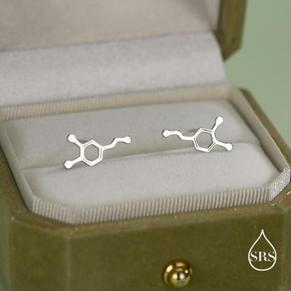 Happiness Molecules Dopamine Stud Earrings in Sterling Silver