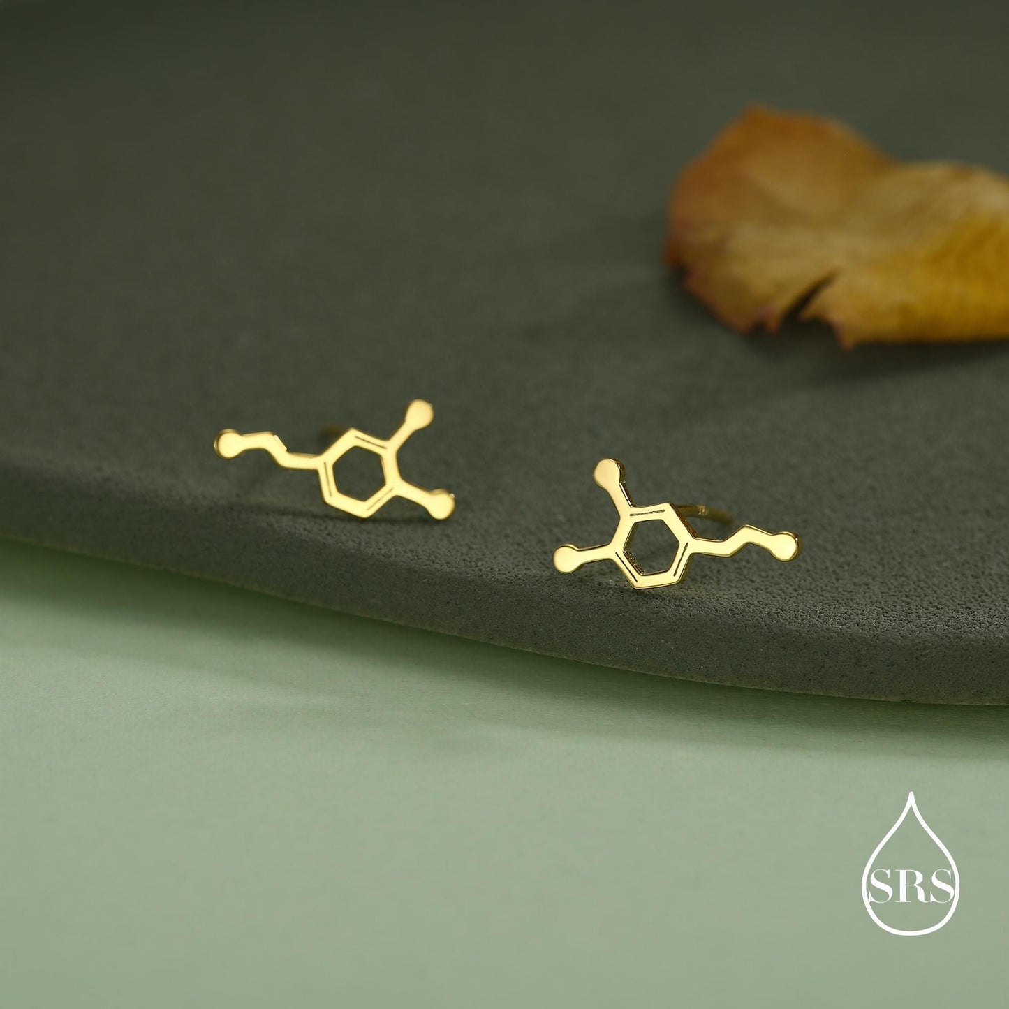 Happiness Molecules Dopamine Stud Earrings in Sterling Silver