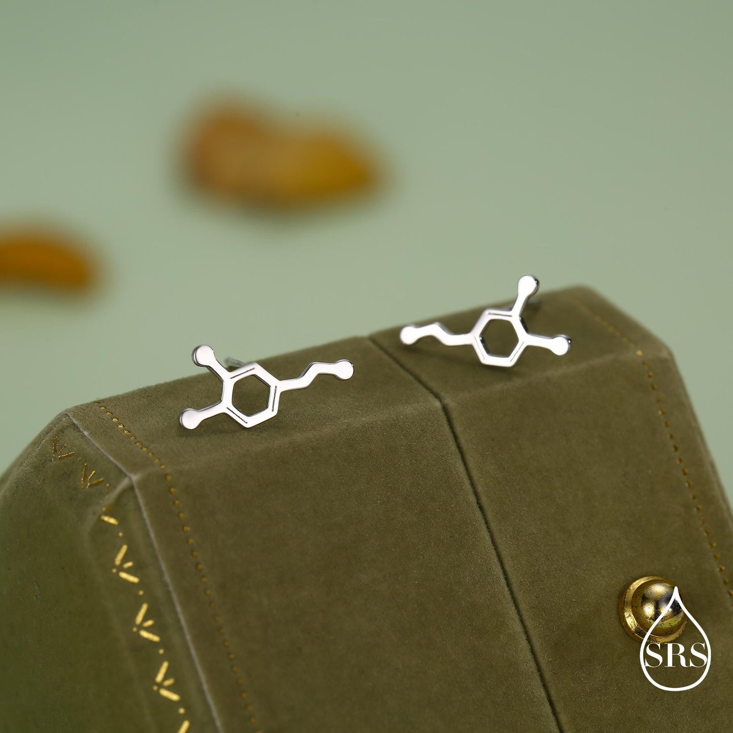 Happiness Molecules Dopamine Stud Earrings in Sterling Silver