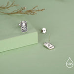 Sterling Silver Retro Game Console Stud Earrings, 90s Nostalgic Jewellery, Silver, Gold or Rose Gold Finish