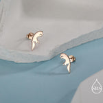 Jumping Fox Stud Earrings in Sterling Silver, Pouncing Fox Earrings, Gold or Rose Gold Finish, Nature Inspired Animal Earrings